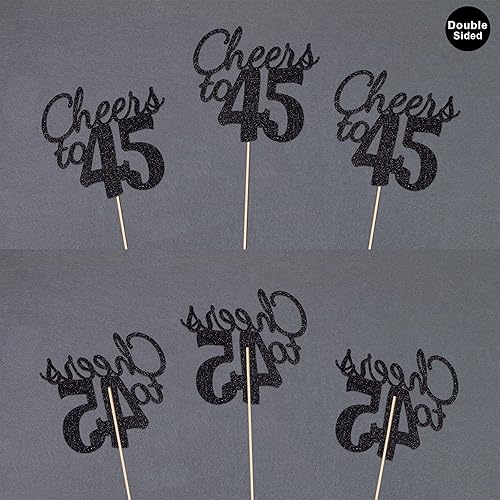 Miniatura 77 de Gexolenu Cheers to 40, paquete de 10 centros de mesa de cumpleaños de 40 cumpleaños con purpurina de color oro rosa de doble cara para mesas