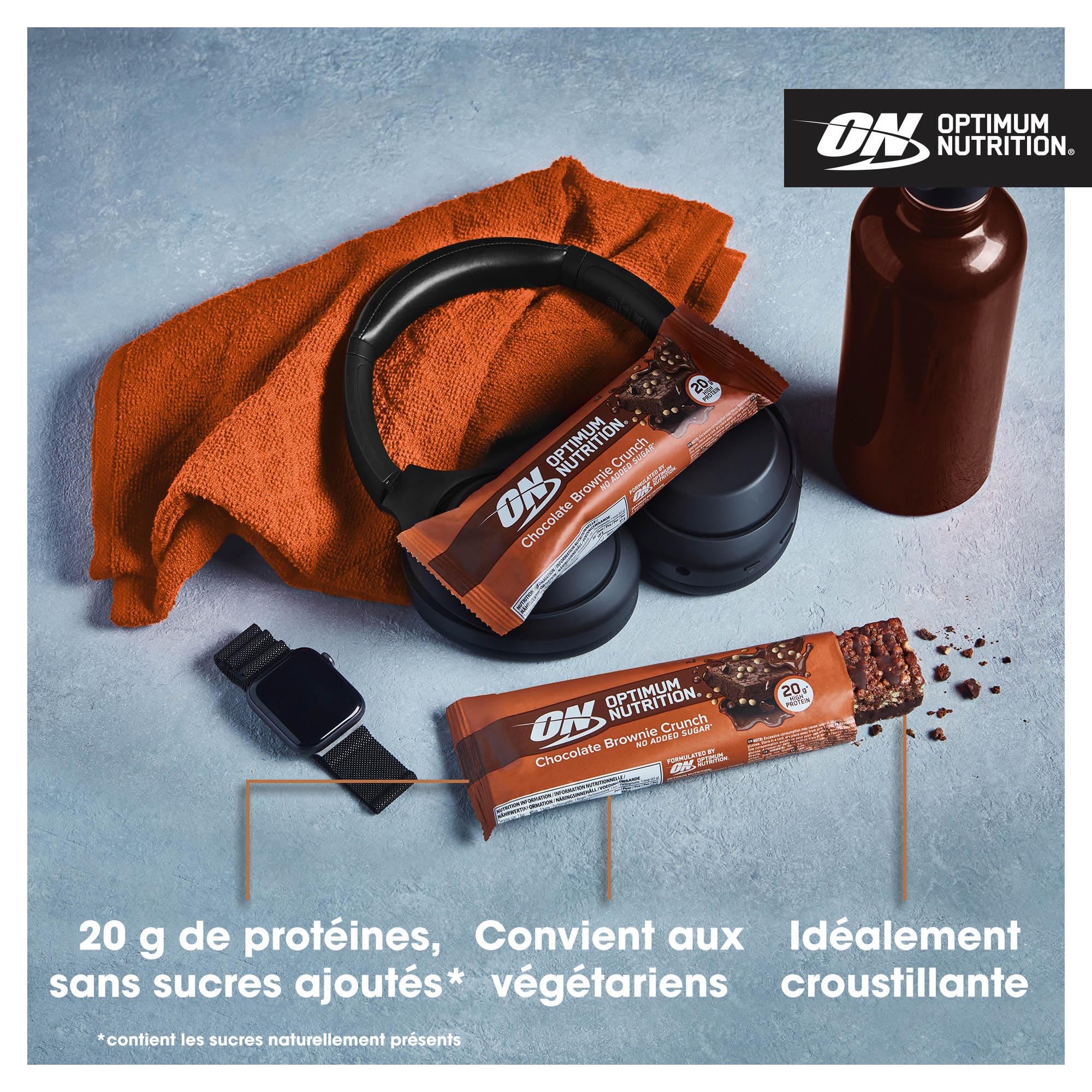 Optimum Nutrition Protein Crisp Bar (10x65g) Croustillant au chocolat et au brownie