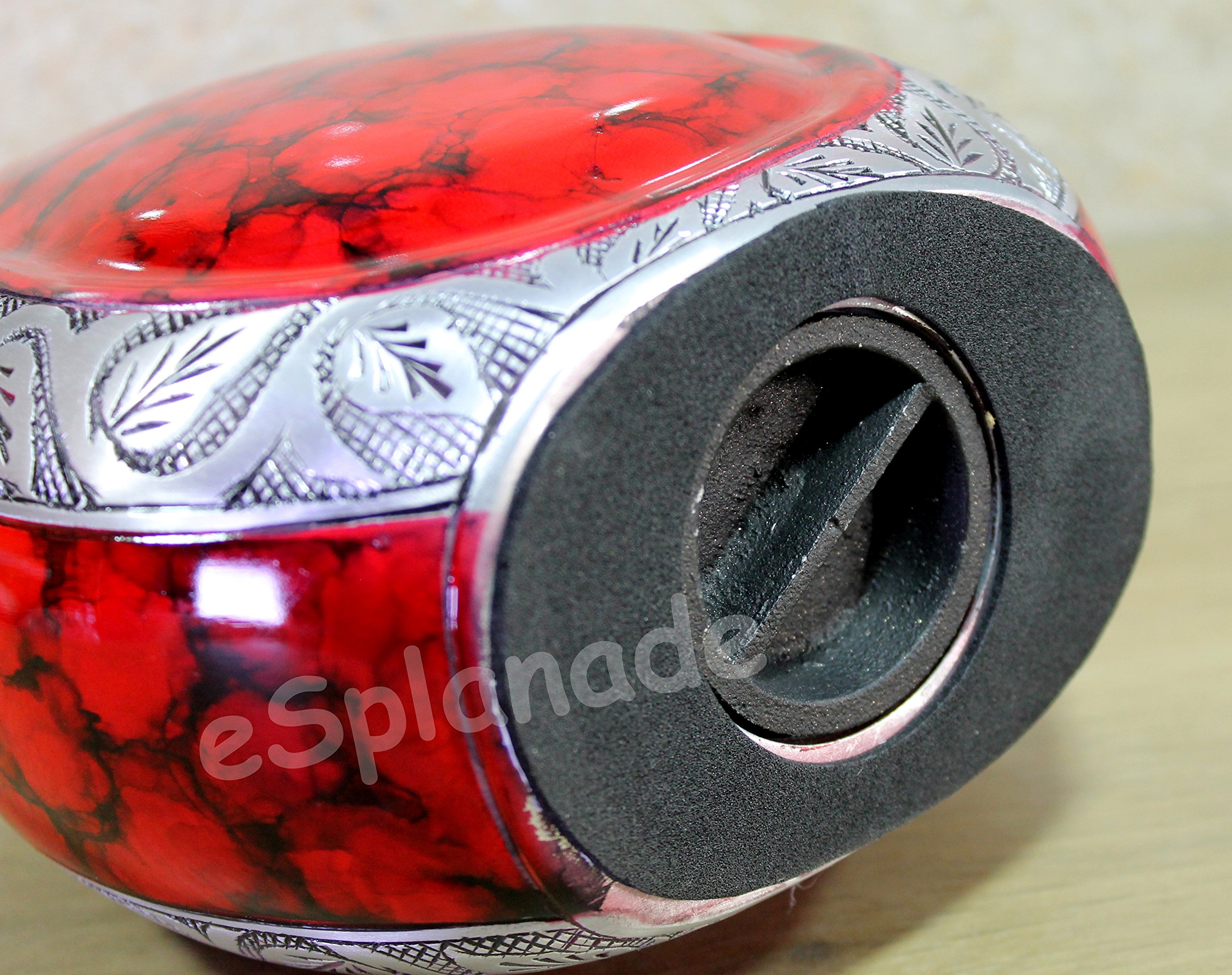 eSplanade Urna de cremación en Forma de lágrima, Recipiente conmemorativo, urna de cremación, urna de Metal, urna funeraria (Rojo Fuego)