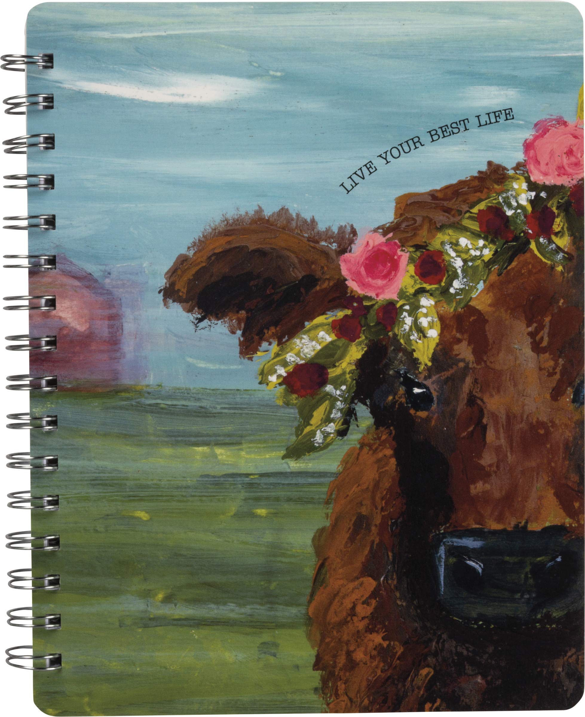Primitives by Kathy Dostluk Kalp Galerisi Spiral Defter, 7" x 9", En İyi Hayatınızı Yaşayın