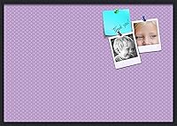 Vista 173 de PinPix Tablero de anuncios de corcho de 20 x 14 pulgadas. Este tablero decorativo enmarcado viene con diseño de círculos B W y un marco negro