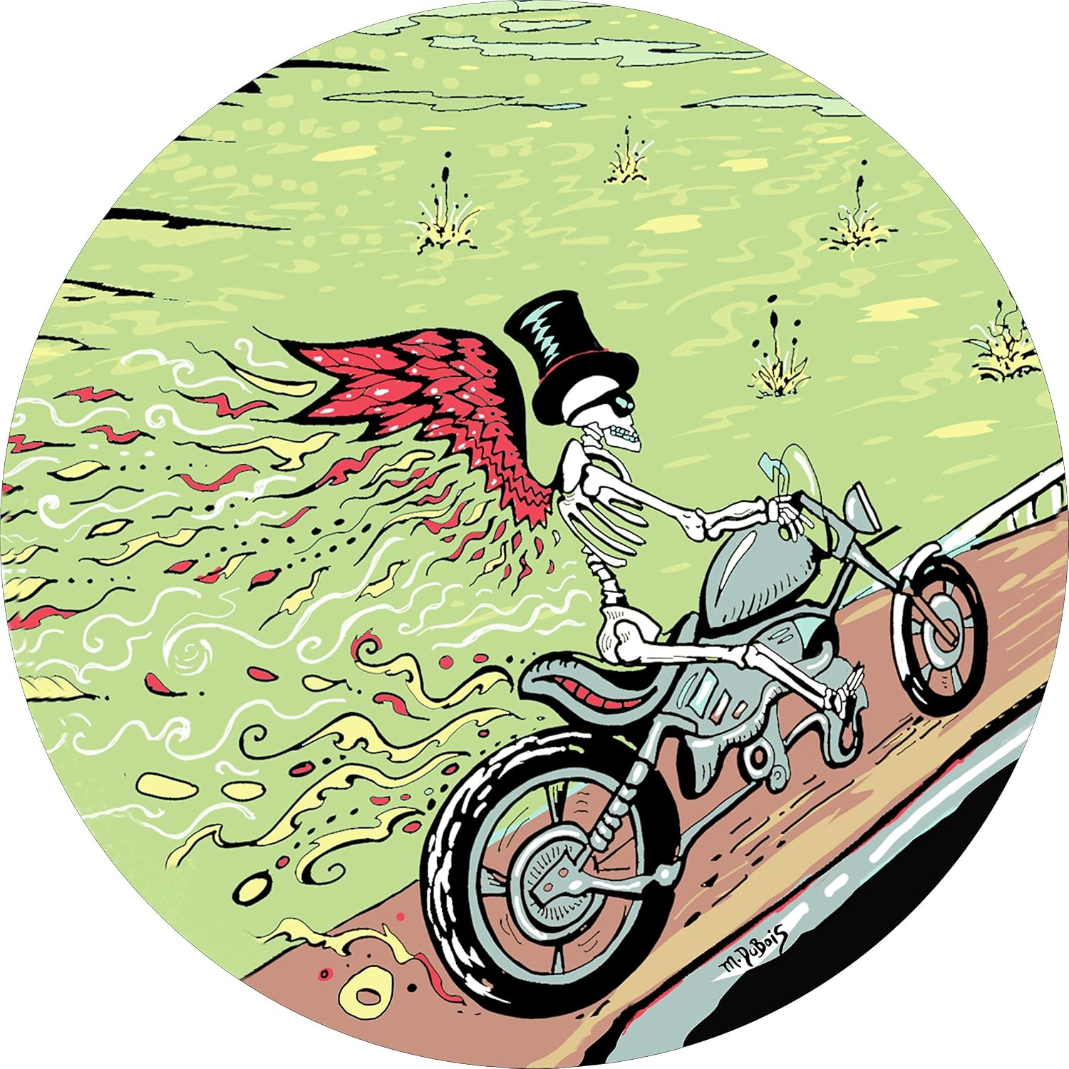 TIRE COVER CENTRAL Skeleton Motorcycle Spare Tire Cover (Select tire Size/Back up Camera Option in MENU) Custom Sized to Any Make/Model for 235/80r16