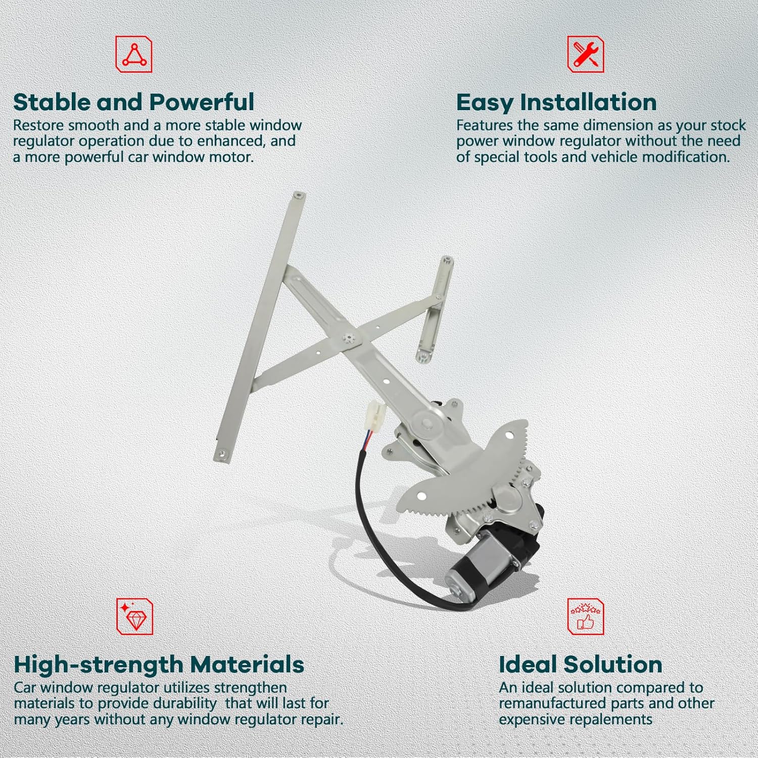 FINDAUTO Power Window Regulator with and Motor Front Left Driver Side fits for 2004-2006 for Scion xB 748-607