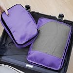 Toncoke 8 Ensemble cubes d'emballage pour les femmes de voyage hommes enfants, Mesh sac organisateur de valises pour bagages, 4 Tailles Extra Grand, Grand, Moyen, Petit, Voyage Camping Essentiels Accessoires, Violet