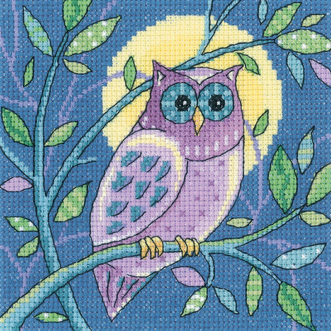 Heritage Crafts Woodland Creatures Owl Cross Stitch Kit - Aida