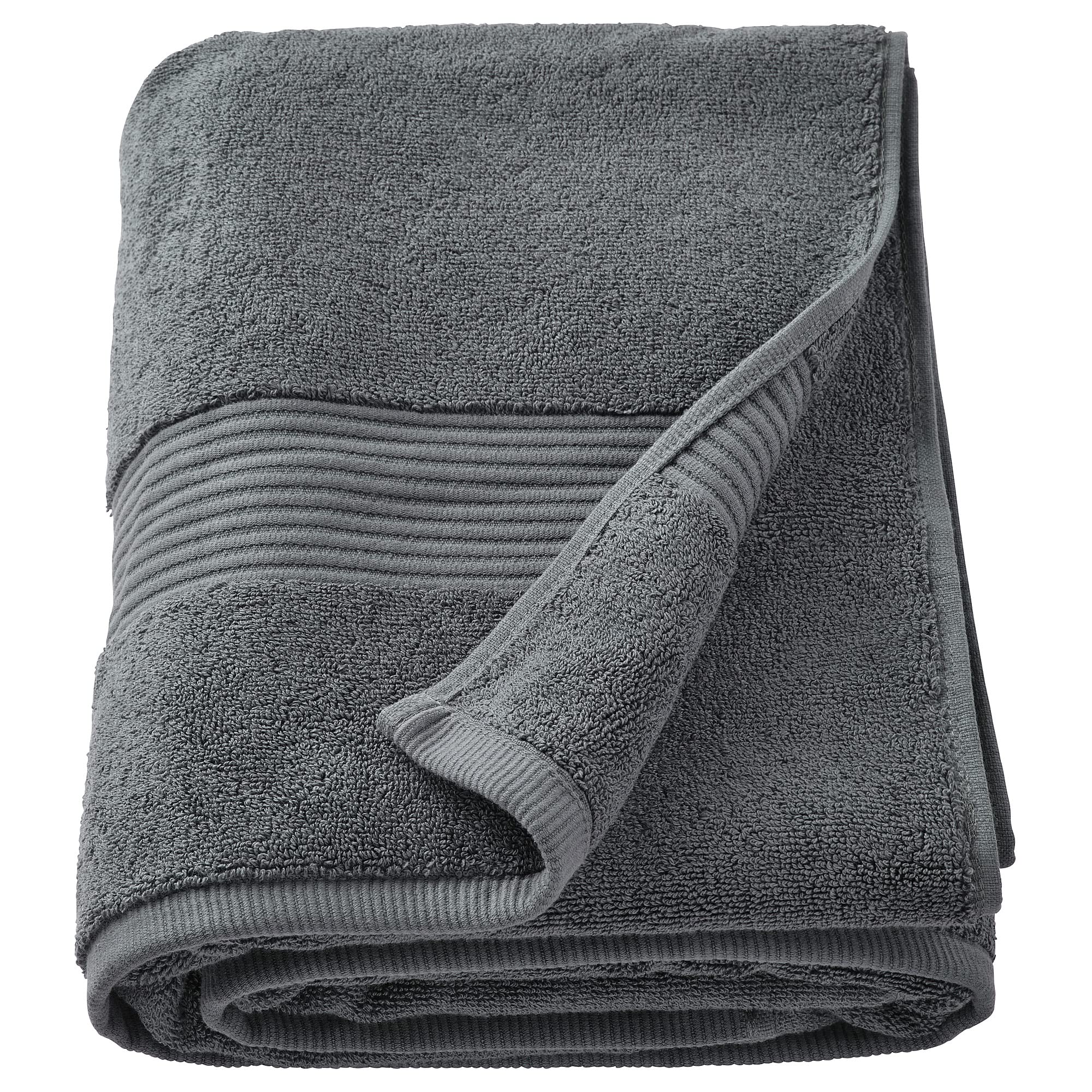 Drap de bain 100 x 150 cm gris foncé FREDRIKSJÖN en coton épais