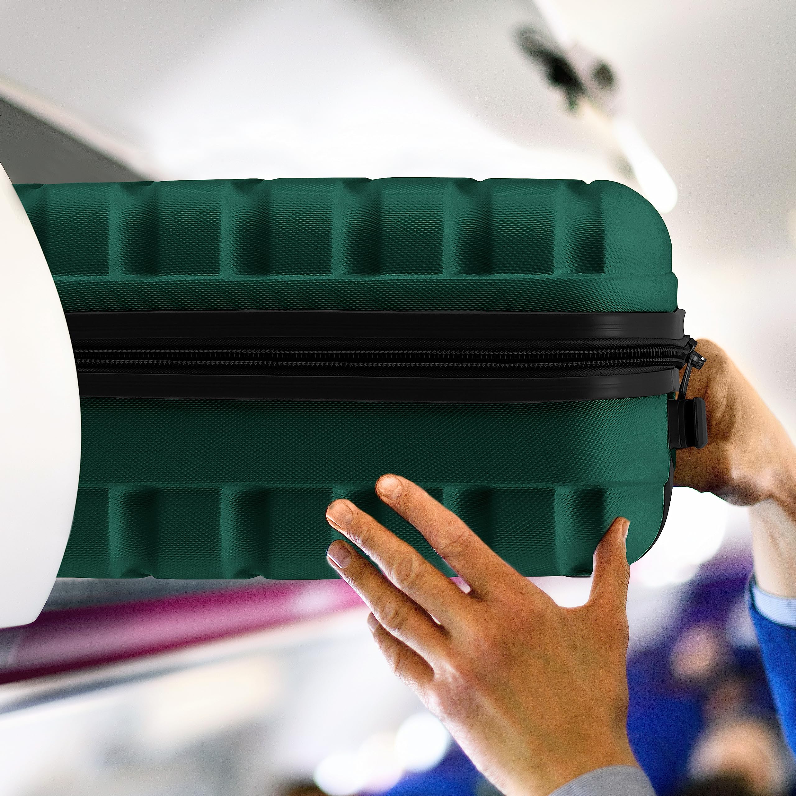Flight Knight EasyJet Cabin Bag 45x36x20, Underseat, Lightweight Small Durable 4 Wheel Cabin Suitcase, Maximum Carry-On Size, ABS Hard Shell, 10kg Hand Luggage Bag- 45 x 36 x 20 cm Travel Bag