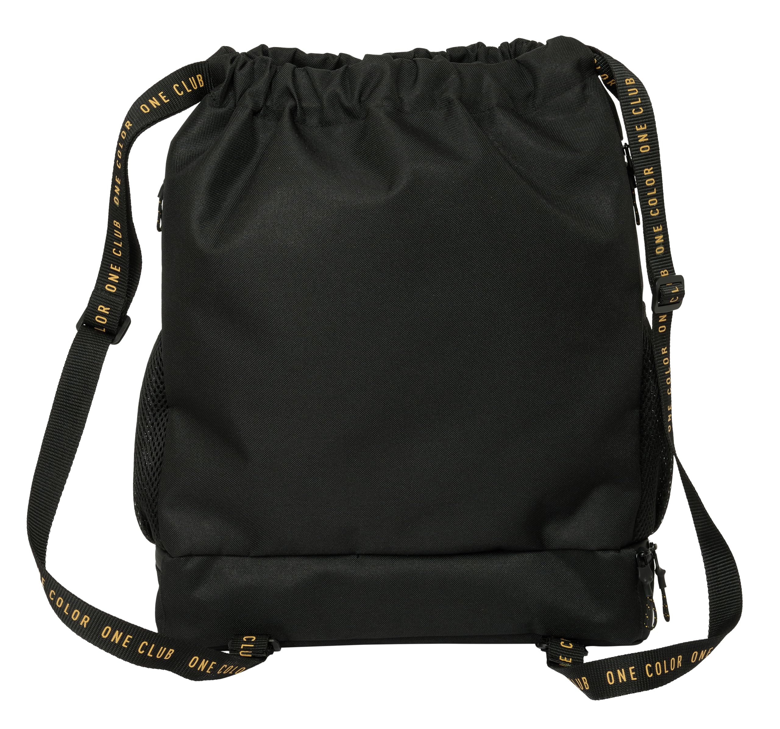 REAL MADRID 3ª EQUIPACIÓN - Mochila Saco, Mochila, Ideal para Niños de Diferentes Edades, Cómoda y Versátil, Calidad y Resistencia, 34x15x43 cm, Color Negro