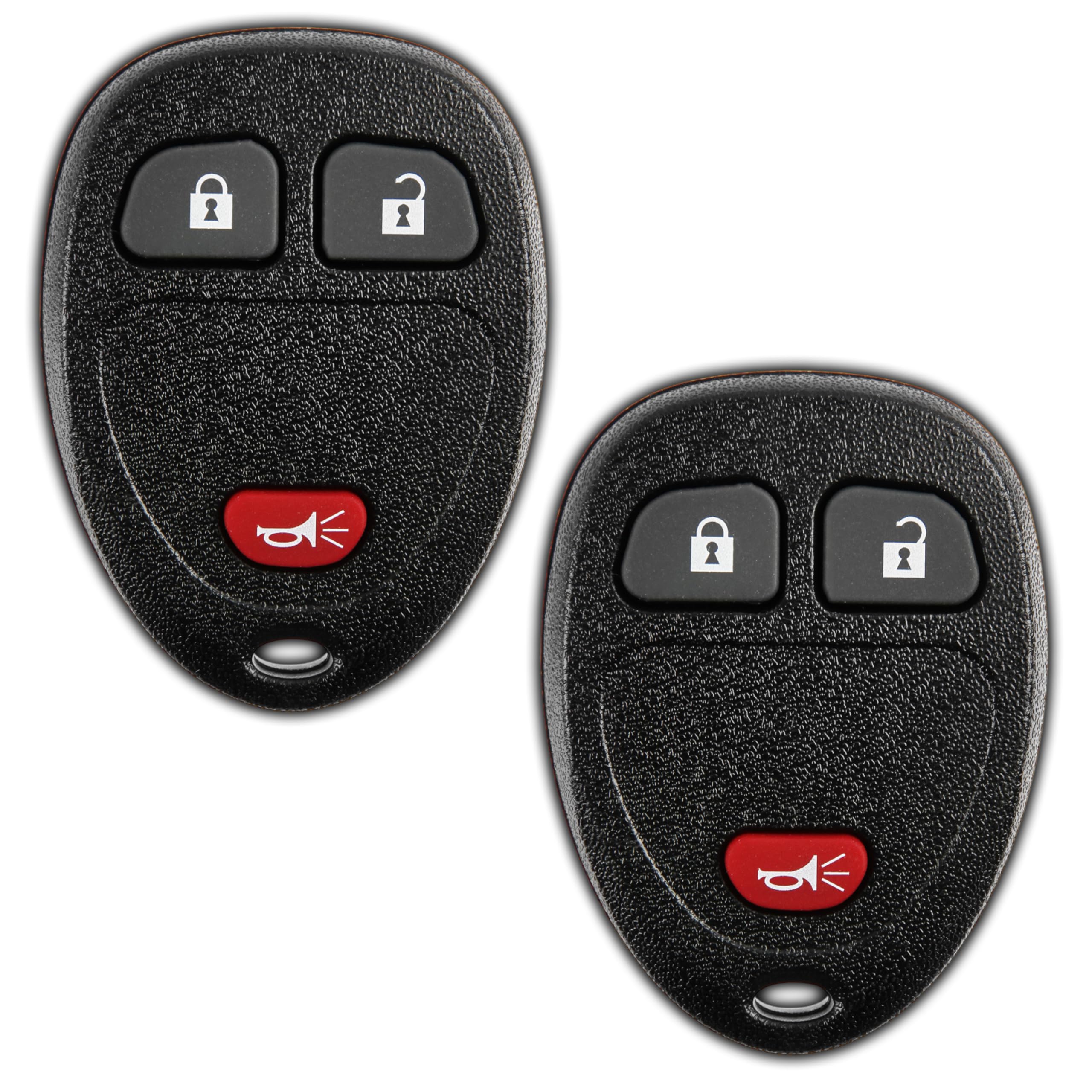 2X KeylessOption Key Fob Replacement for 2007 2008 2009 2010 2011 2012 2013 2014 2015 2016 2017 Buick Cadillac Chevrolet Chevy GMC Pontiac Saturn Remote, 3-Button 15913420, Locksmith Required 2011+