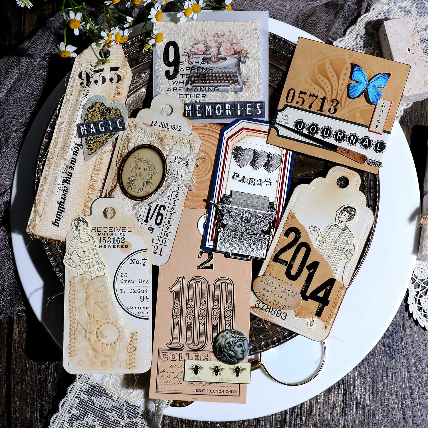 Adesivi per trasferimento a pressione per artigianato, adatti per panno, vetro, acrilico, legno, mobili, pietra, scrapbooking, piccoli oggetti vintage (numeri)
