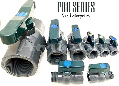 Miniatura 5 de Válvula de bola de PVC serie PRO de 3 pulgadas. Horario 80. Válvula de bola octogonal compacta de puerto completo