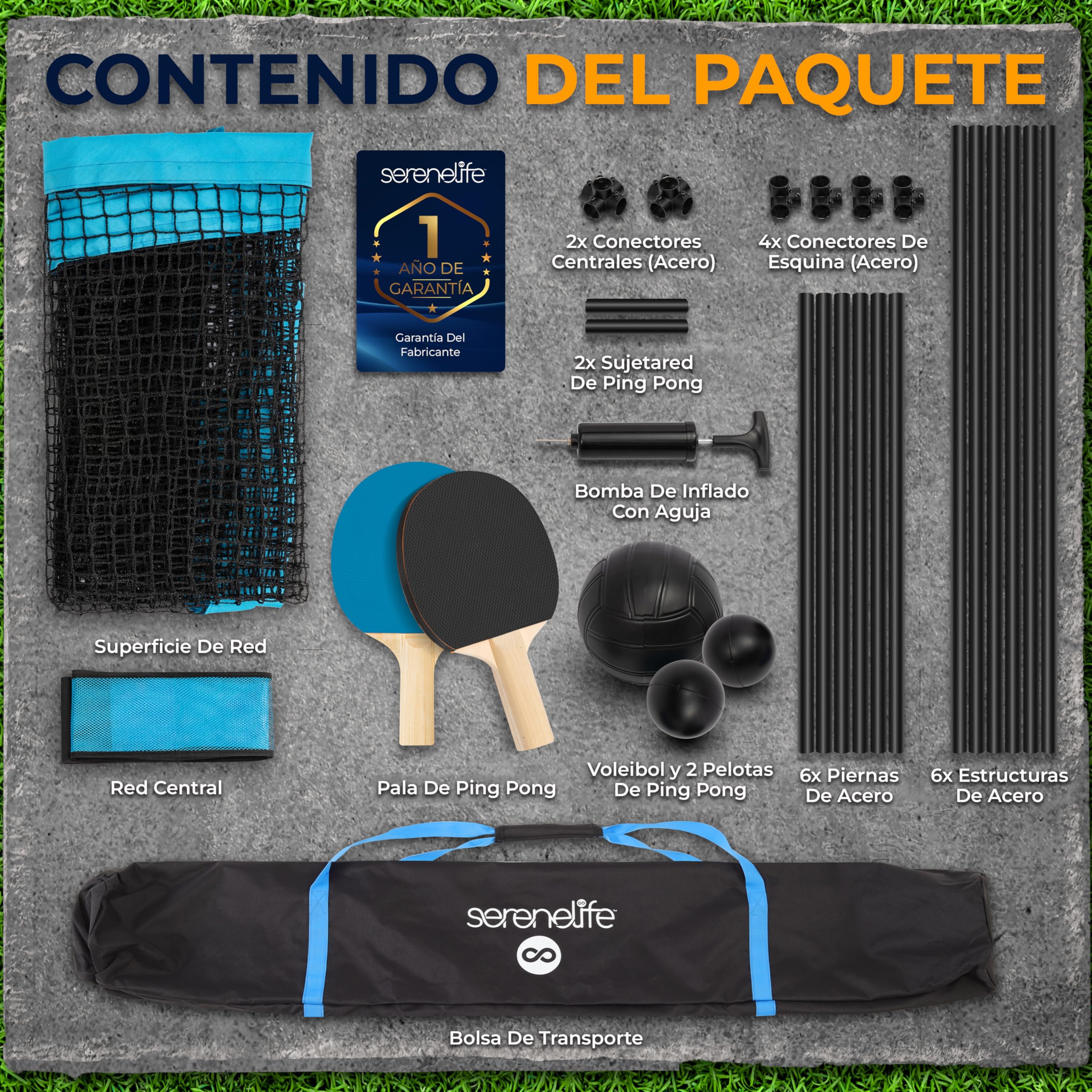 Serenelife Mesa de Ping Pong Plegable Portatil con Red