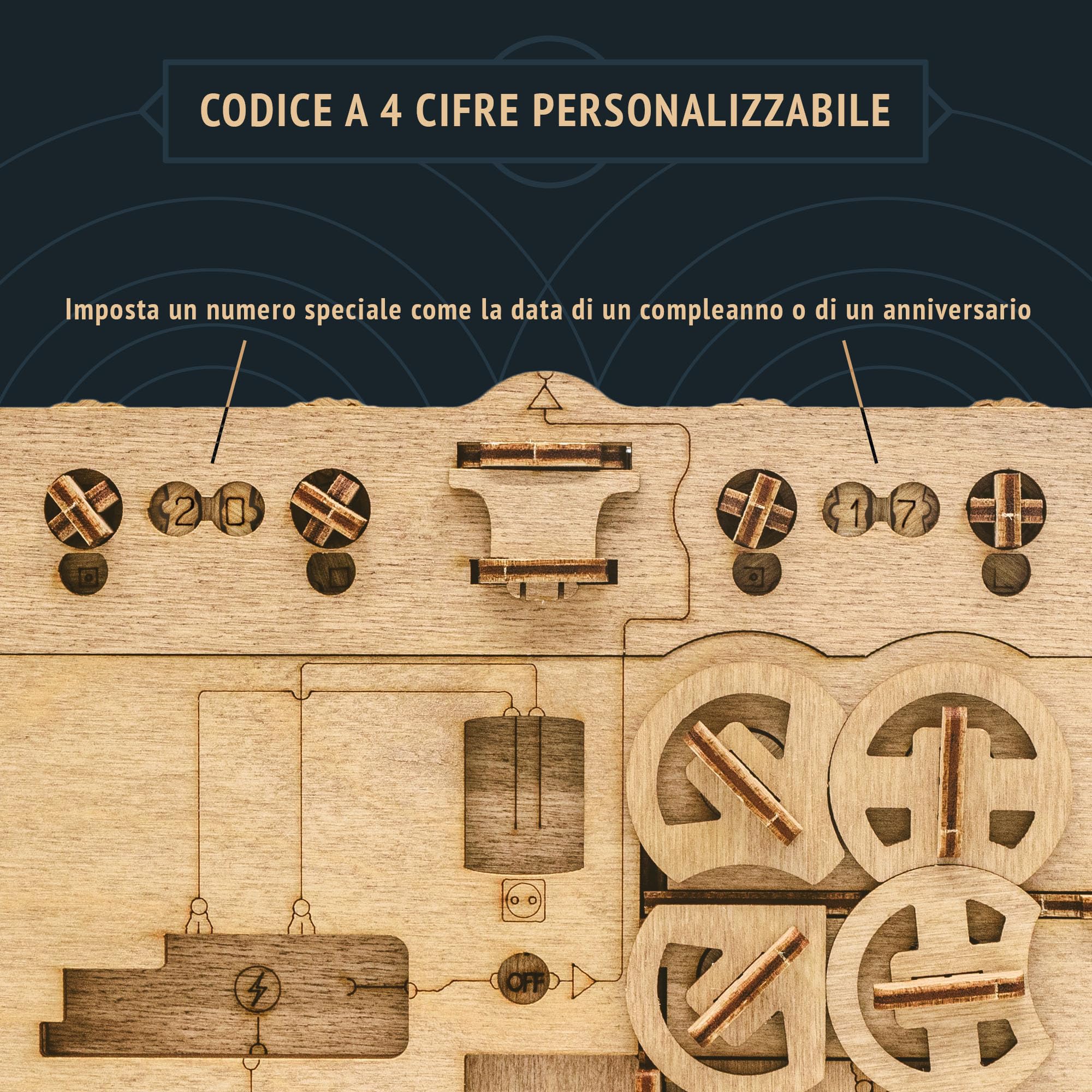 iDventure Clueframe - Cornice fotografica segreta - Personalizzato regalo - Escape Room gioco in legno - puzzle 3D - regali per lei - scatola rompicapo - regalo fidanzato - puzzle rompicapo adulti