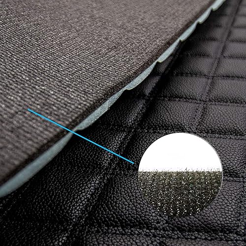 Miniatura 9 de FH Group Deluxe, piel sintética, patrón de diamante, forro de carga de 32 pulgadas, abeto universal para automóviles, camiones y SUV (negro) F16501
