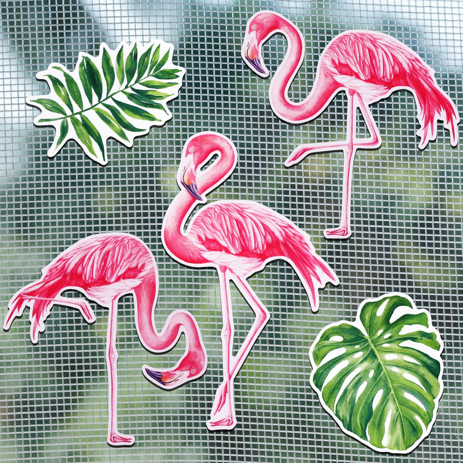 Aimants moustiquaire flamant rose pour ne plus marcher dans la toile de porte