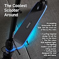 Vista 18 de Segway Ninebot eKickScooter - Electric Scooter for Kids 6-14, w/t Adjustable Handlebar Height (Only C2 Pro) for Riders up to 132 lbs, Includes New