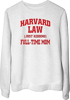 T-Shirtshock Felpa Girocollo Donna Bianco GEN0154 Harvard Law Just Kidding