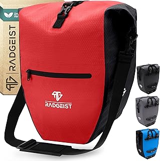 Bolsa de bicicleta para portaequipajes, 23 – 28 L, color rojo
