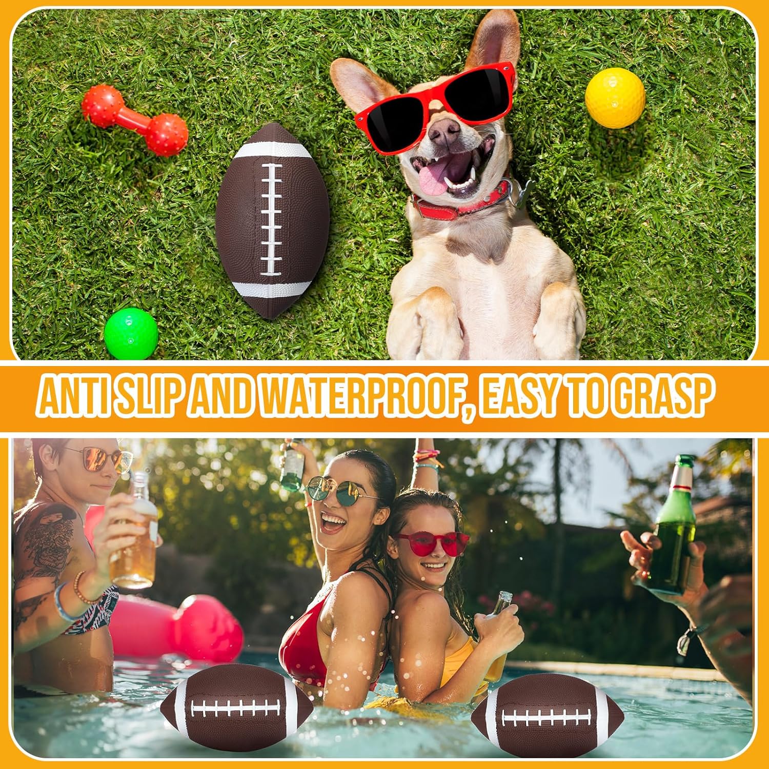 Jerify 12pcs Mini Inflatable Football Small Soccer Ball with Pump Needle for Outdoor Indoor Game Football Party Favors