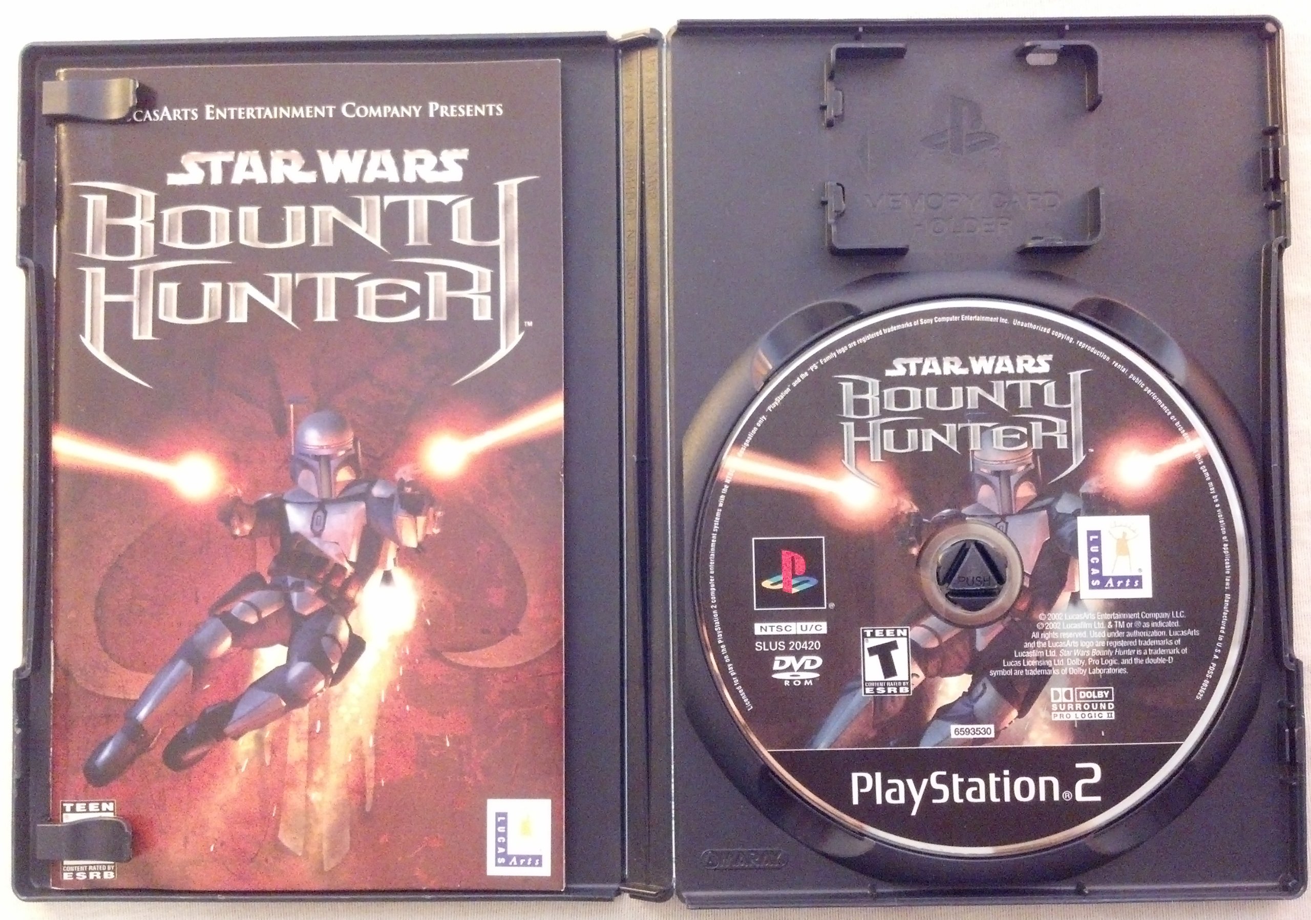 Star Wars Bounty Hunter Sur PS2, Complet, Version PAL, Testé Et Fonctionnel