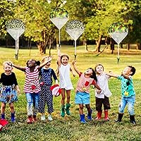 Vista 6 de Aoriher 12 figuras de acción de juguete de paracaídas de la bandera estadounidense, juegos al aire libre para niños, juguetes voladores sin batería