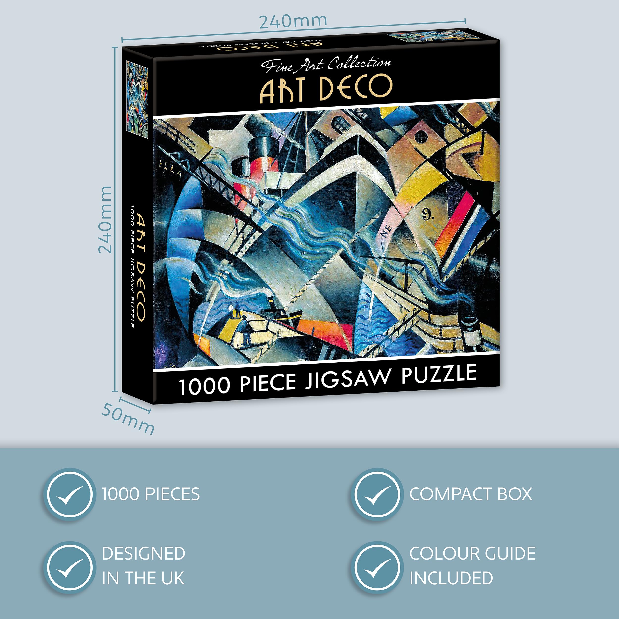 Amazon.com: TGSC | Art Deco - The Arrival 1000 Piece Jigsaw