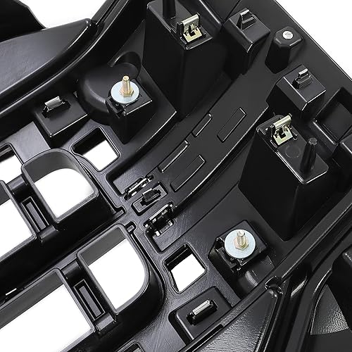 Miniatura 9 de KUAFU Rejilla de parachoques delantero compatible con Ford F150 Sport Lariat 2021-2023, repuesto para ML3Z-8200-FA, cromado, plateado y negro