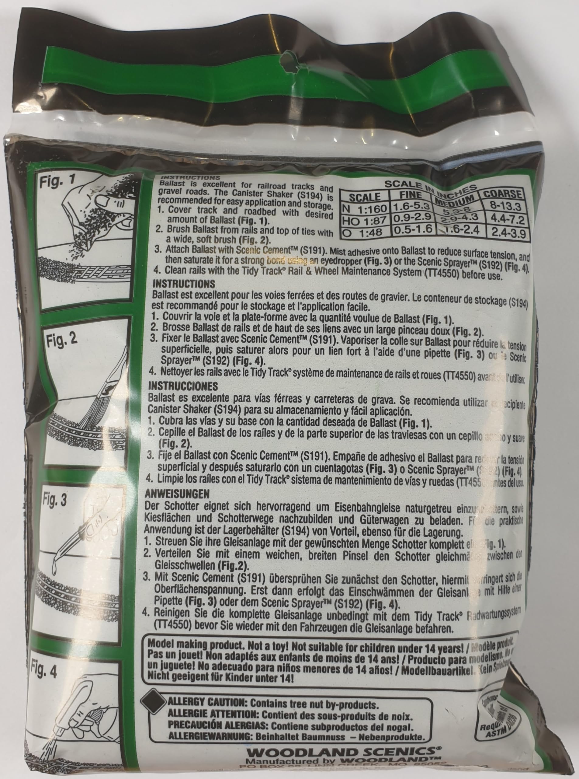 Woodland Scenics WSB85 Ladegut Ladung Steine Schotter Gestein dunkelbraun Ballast Coarse Dark Brown ca. 240g B85