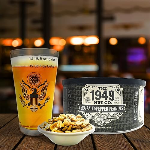 Vista 56 de The 1949 Nut Co. Cacahuetes gourmet salados estilo Virginia Fritos asados al aceite con un crujiente crujiente único extragrande, cocido a mano