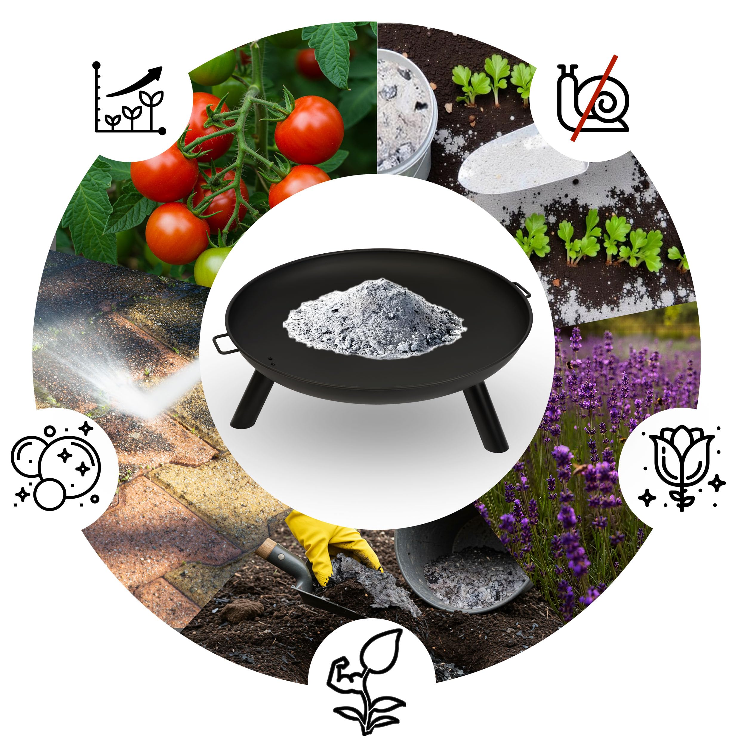 Berdsen Brasero de 80 cm para Exterior, Acero Inoxidable, con Revestimiento de Polvo, Color Negro