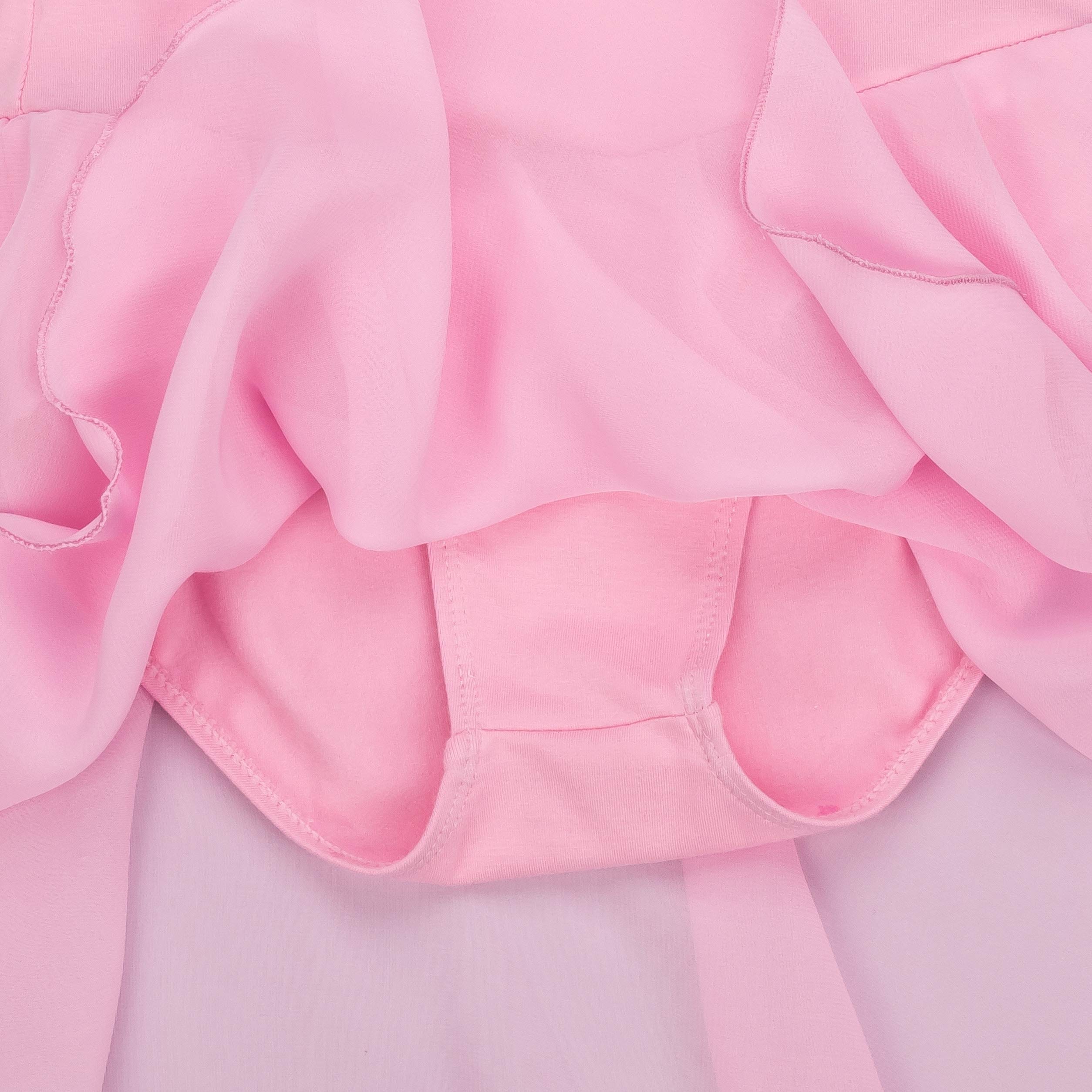 tanzmuster Ballettkleid Mädchen ärmellos - Minnie - EU Gr. 92-170 - weiche Baumwolle - Chiffonröckchen - Ballett Trikot für Kinder