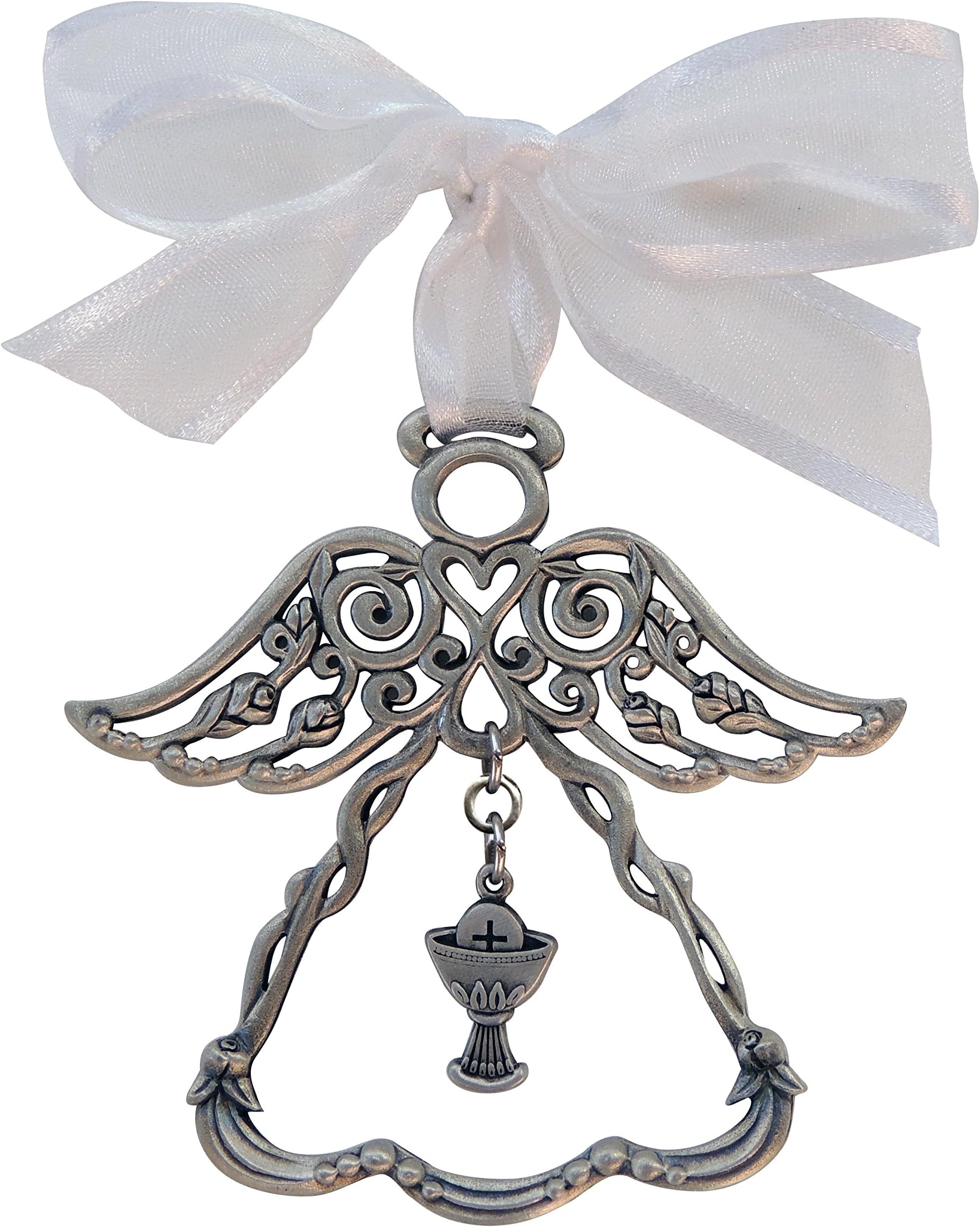 CA Gifts First Holy Communion Rosebud 2.5 Inch Angel Ornament