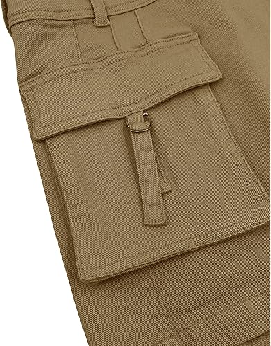 Miniatura 7 de Minthunter Pantalones cortos casuales de cintura alta para mujer con bolsillos, pantalones cortos de verano