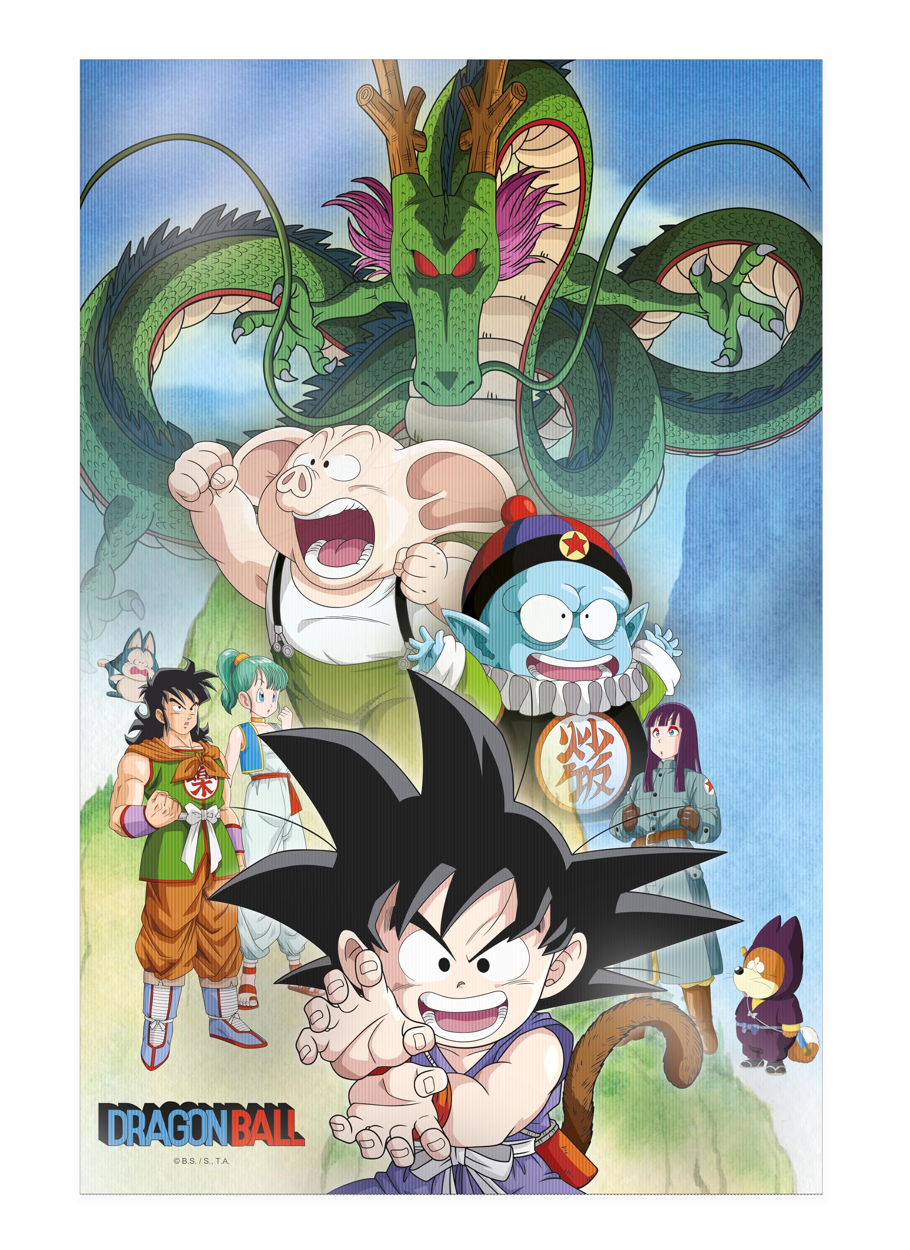 SD TOYS - Poster 3D Shenron and Heroes Dragon Ball - Measures 38 x 58 cm