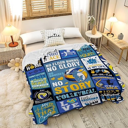 Miniatura 10 de Buyyet Manta de regalo de franela de forro polar de fútbol, ligera y suave, bonita manta acogedora para cama, sofá, viajes al aire libre, 40 x 50