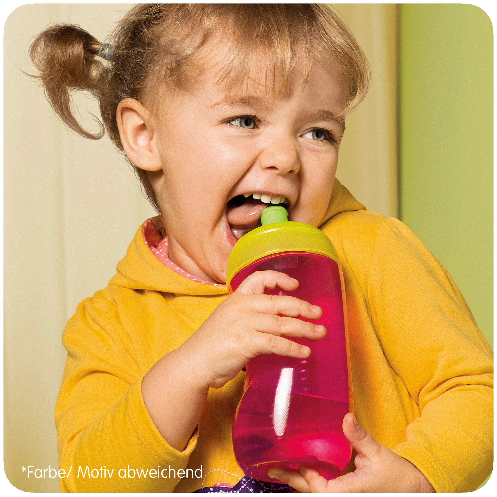 MAM Bicchiere sportivo (330 ml), a prova di perdite, con valvola autoapribile, con superficie antiscivolo e impugnatura, a partire da 12 mesi, elefante