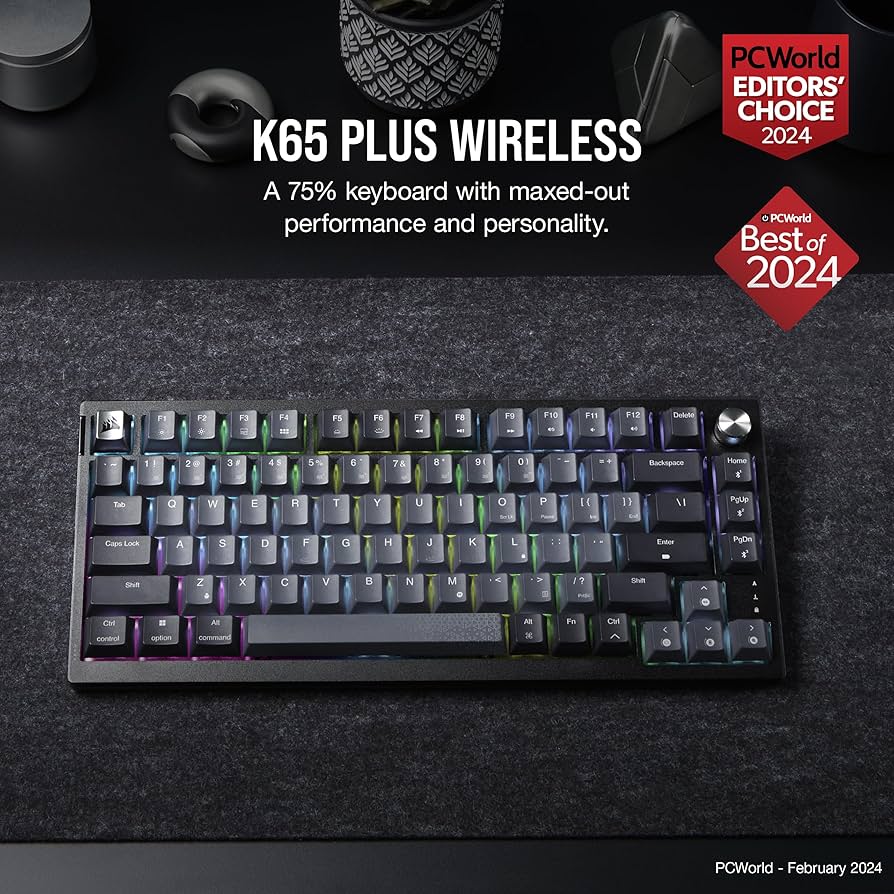 CORSAIR K65 PLUS WIRELESS: Smooth, Responsive Gaming Keyboard