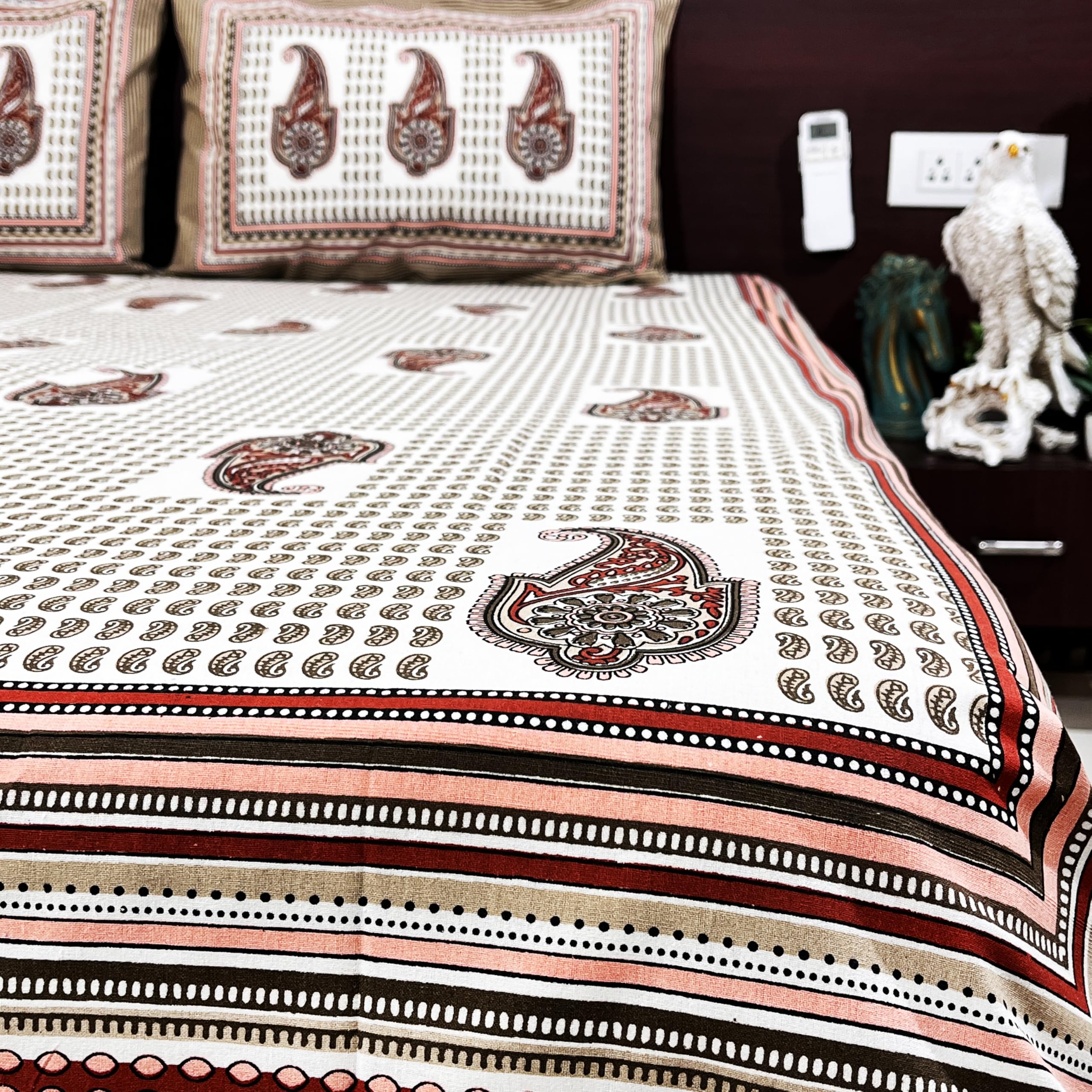 100% Pure Cotton Bedsheet Bed Decor Coverlet King Size Bedspread Traditional Coverlet-image-12