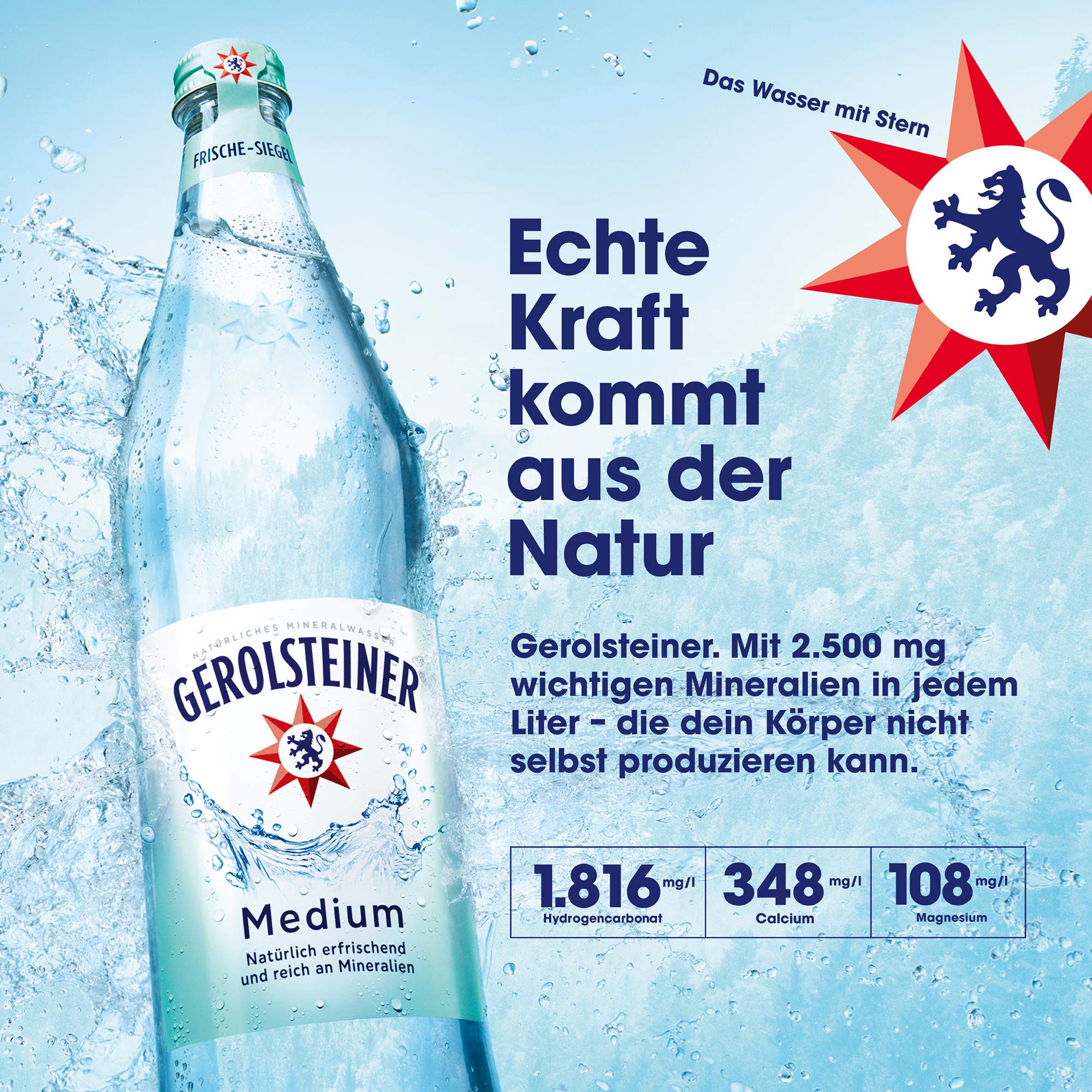 Gerolsteiner Medium, Einweg, (24 X 0,5L) , 500 Ml (24Er Pack)