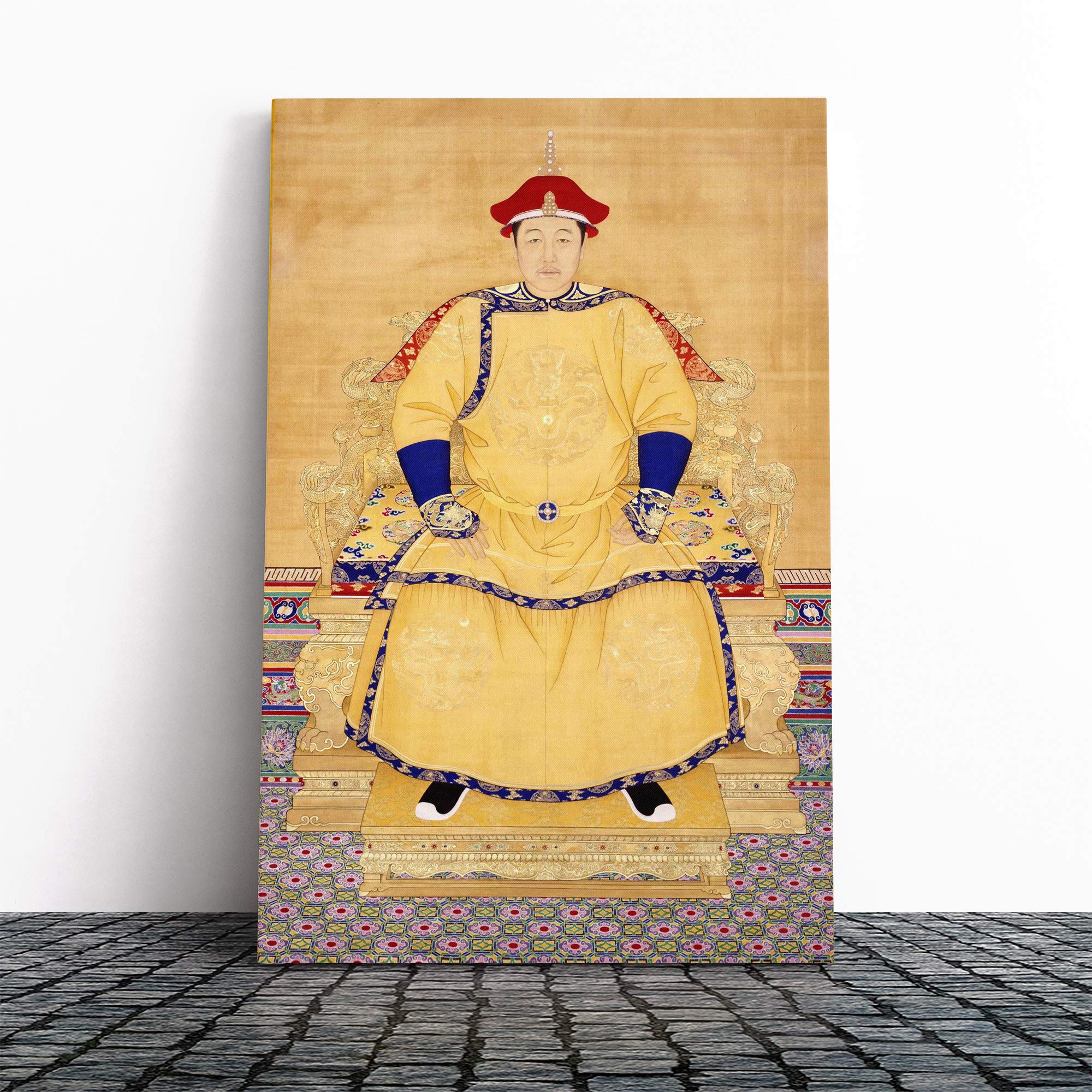 Zhang Shunzi Oriental Qing Dynasty Canvas Print | Gallery Wrapped 30mm Frame Wall Art | 24x16 inches | Ready to Hang | Modern Picture | Living Room Bedroom Lounge Office