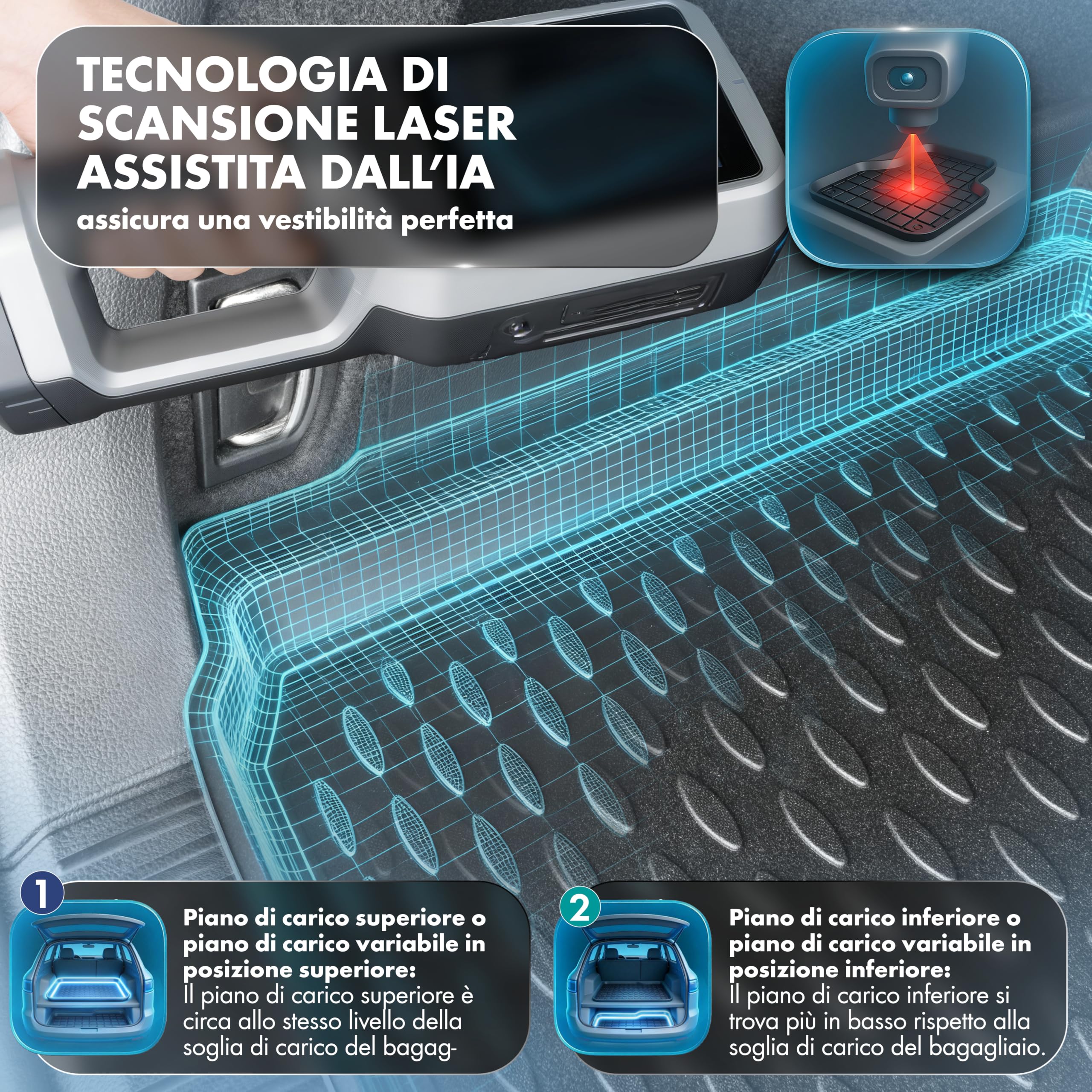 WALSER Vasca baule XTR su misura compatibile con Volvo XC60 2 03/2017 - Oggi
