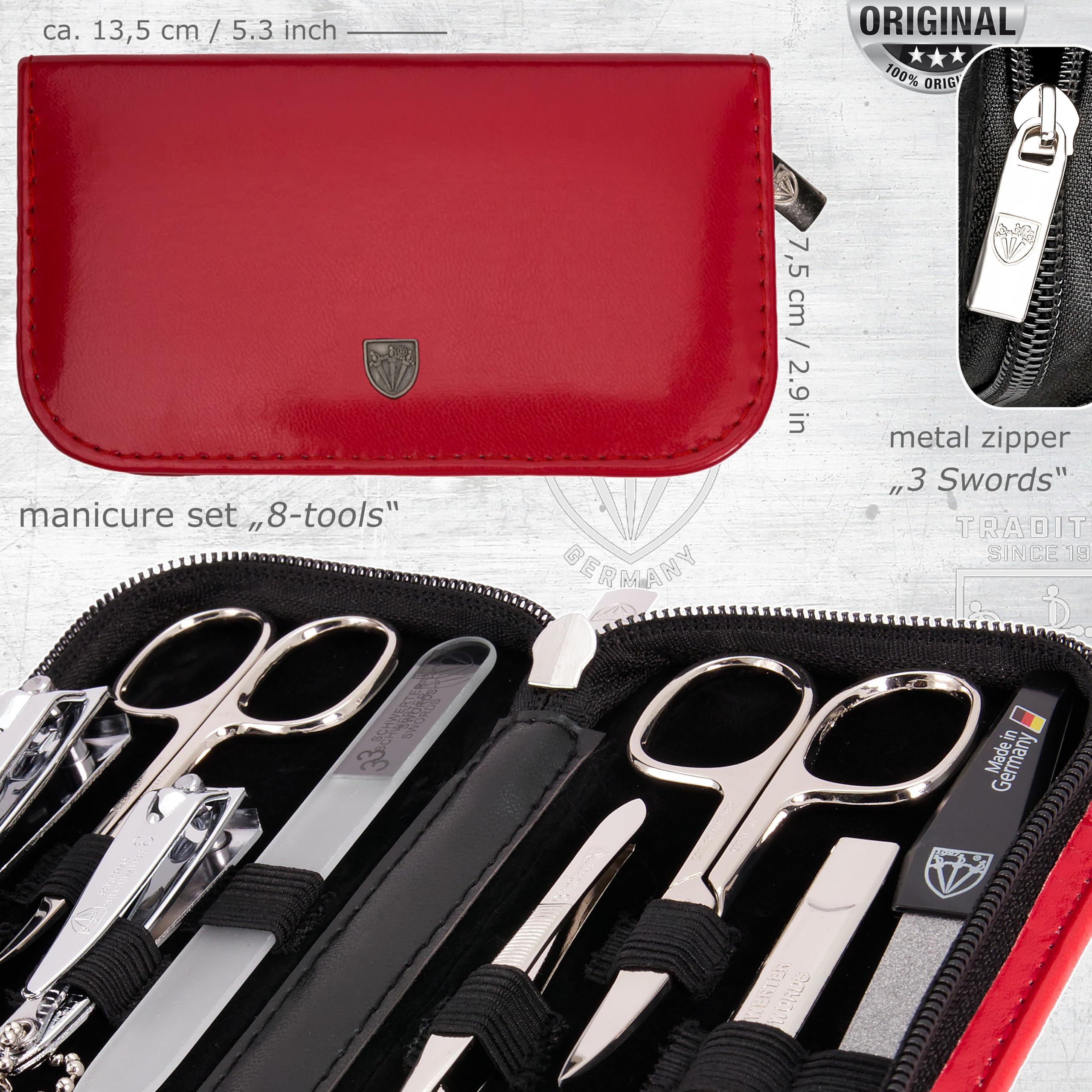 3 Swords Germany 8-Piece Manicure Pedicure Grooming Kit