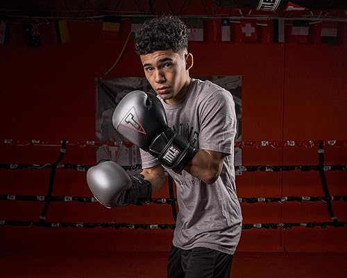 Miniatura 4 de Title Platinum Proclaim - Guantes de entrenamiento, negro/plata, 16 onzas