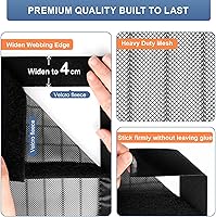 Vista 6 de Malla magnética para puerta de 38 x 98 pulgadas, se adapta a puertas de 36 x 96 pulgadas, funciona para patio, puerta corredera, mantiene fuera
