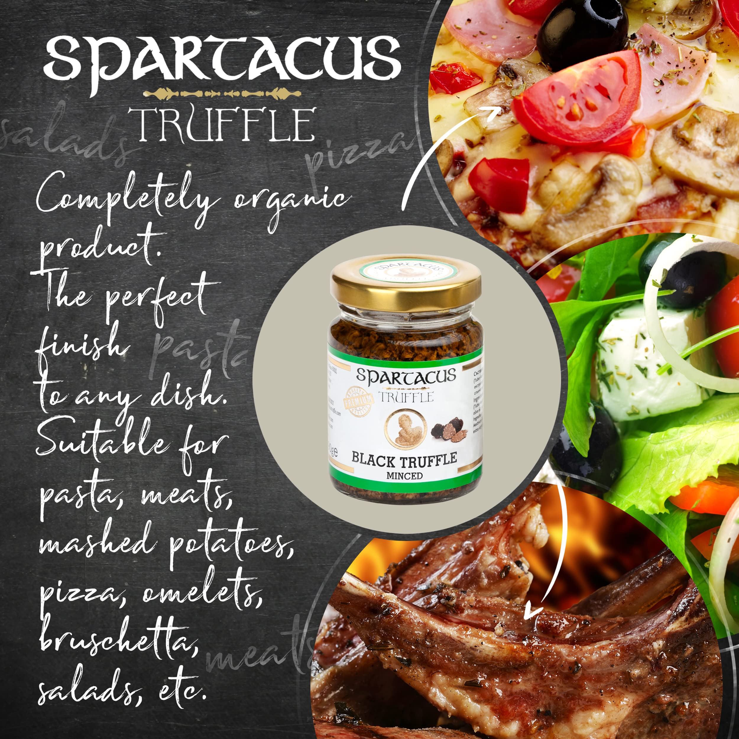 Spartacus Truffle Trufa Negra Picada en Aceite de Oliva 450g
