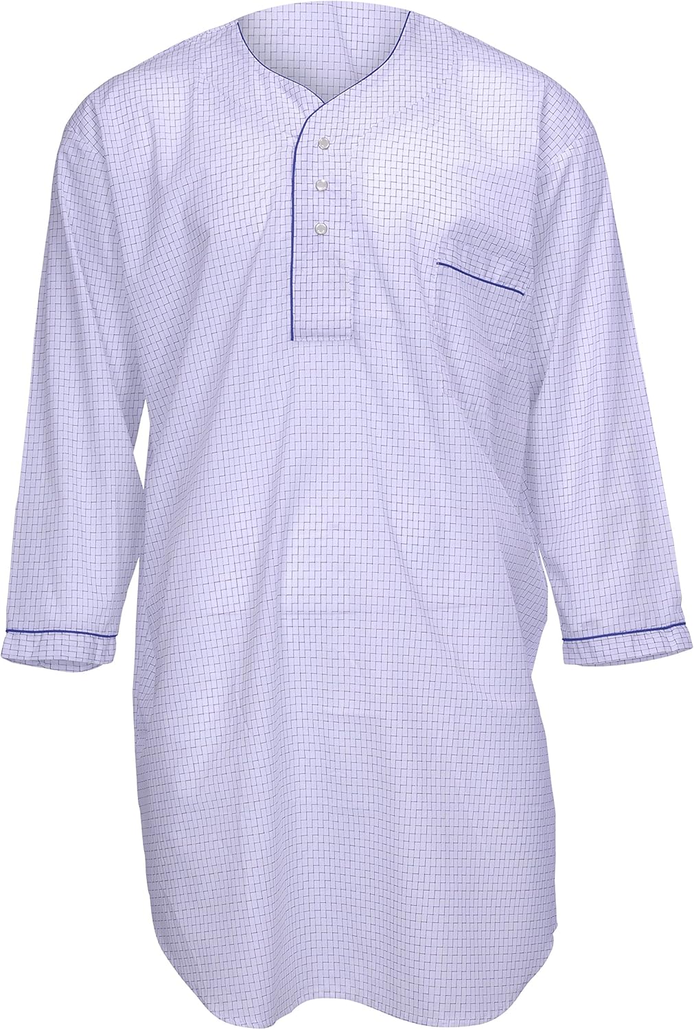 Personal Touch Men's Poly/Cotton Adaptive Backsnap Nightshirt