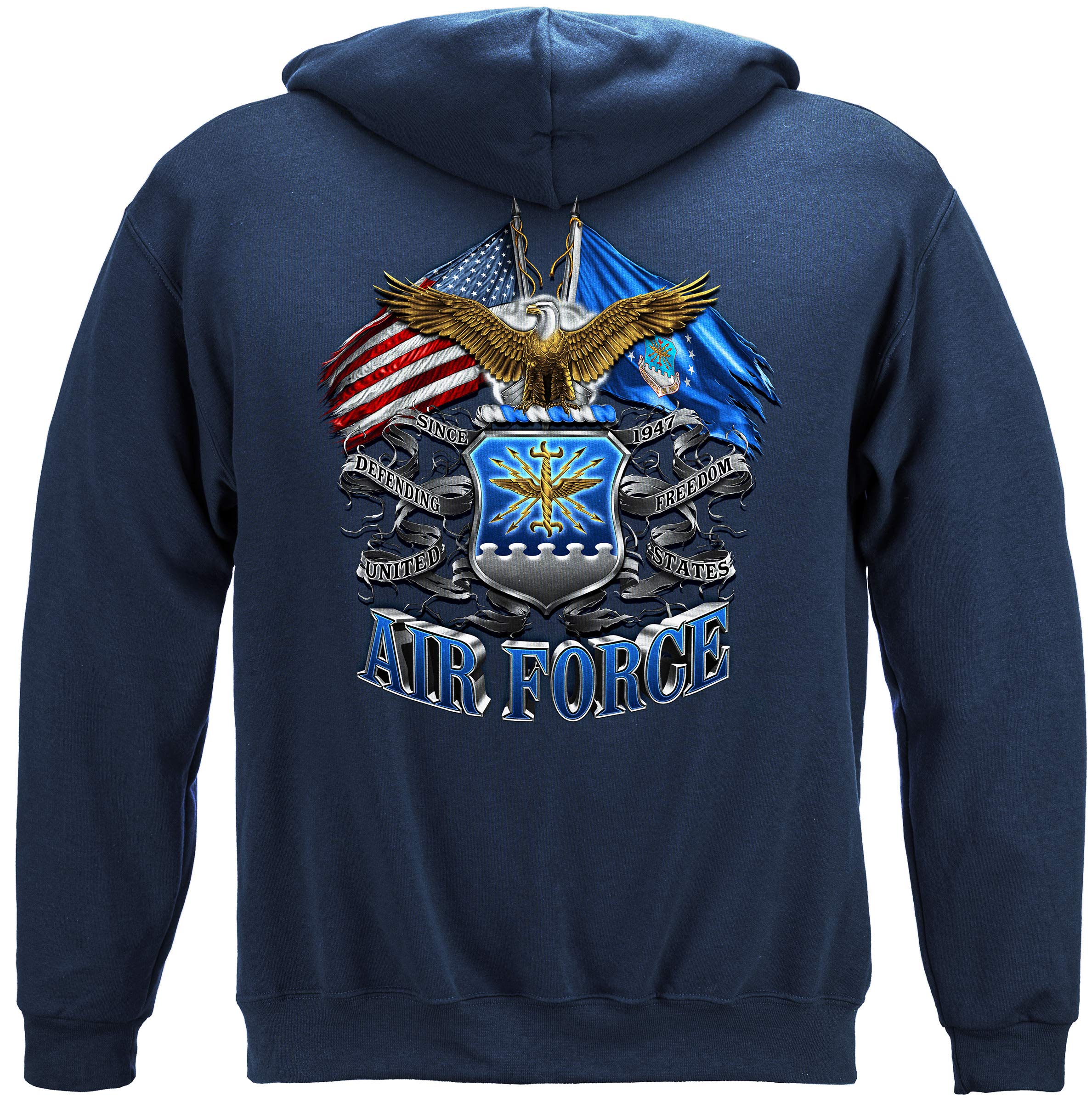 Erazor Bits Air Force Hoodies, Patriotic USAF Themed Cotton Jackets
