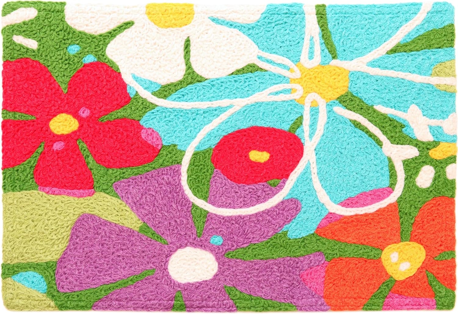 Jellybean Spring Floral Accent Washable Rug 20" x 30" Doormat