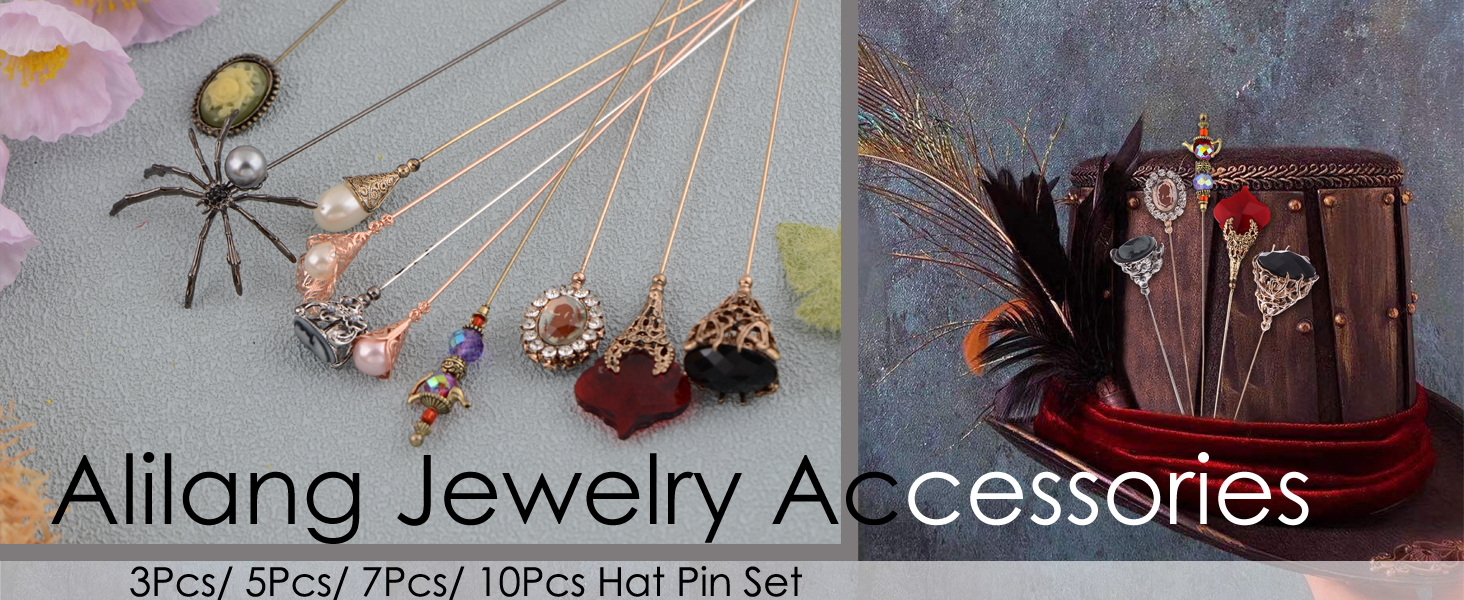 Elegant Black and Pearl Hat Pins Set Pearl Hatpin - Etsy main image 2