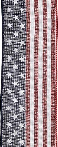Miniatura 2 de Craig Bachman Imports 8567339343 Cinta de estrellas y rayas rojas, blancas y azules de 2.5" x 10 yardas (paquete de 3)